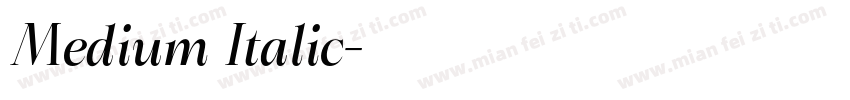 Medium Italic字体转换